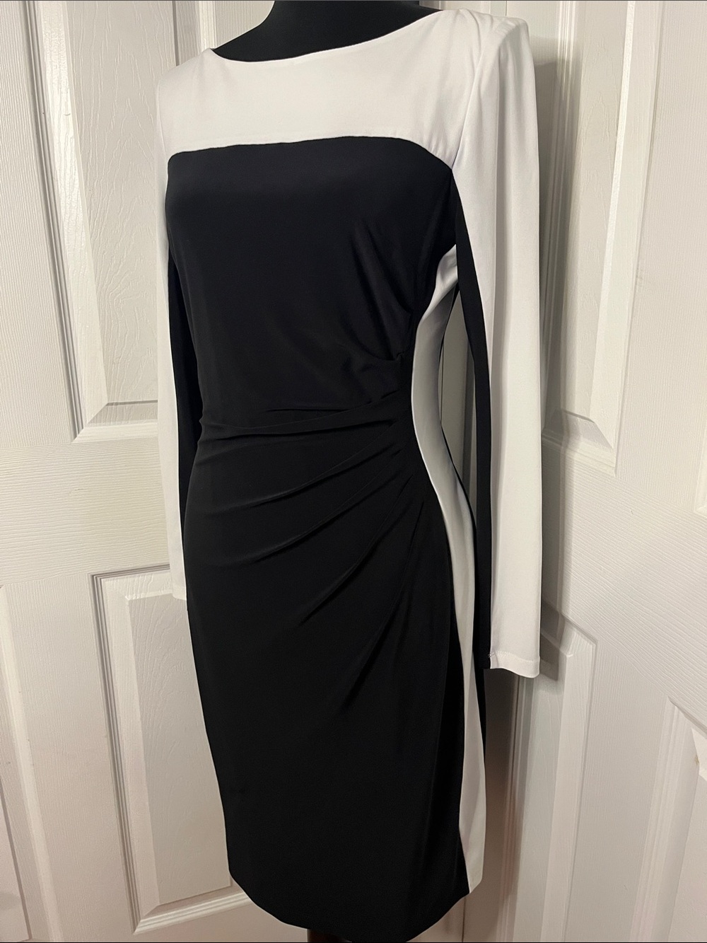 Chaps Color Block Dress - Picture 4 of 4